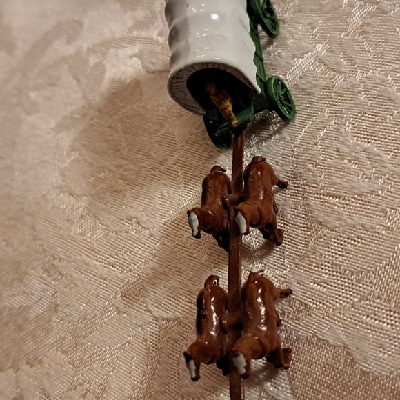 Vintage 1955 Lesney Covered Conestoga Wagon with 6 Horse Team Wagon Driver - Picture 9 of 10